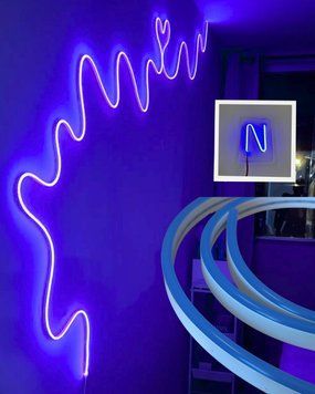 Сборка LED Неон Синий 6*12mm 5м + блок питания 5А + пульт и крепления №54+бл фото