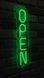 Неоновая Led вывеска Open вертикальная 45х10см open фото 2