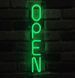 Неоновая Led вывеска Open вертикальная 45х10см open фото 1