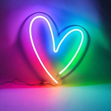 Неонова LED вивіска Серце 400х500мм з пультом Smart Rgb 1021872 фото