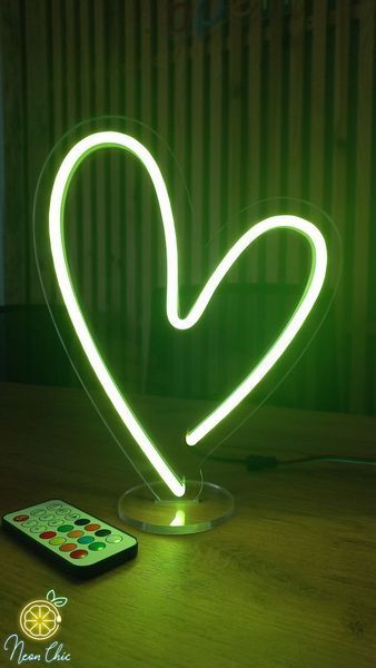 Неонова LED вивіска Серце 20х25см з пультом Smart Rgb 1021872 фото