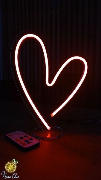 Неонова LED вивіска Серце 20х25см з пультом Smart Rgb 1021872 фото