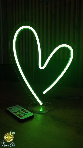 Неонова LED вивіска Серце 20х25см з пультом Smart Rgb 1021872 фото