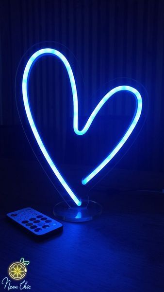 Неонова LED вивіска Серце 20х25см з пультом Smart Rgb 1021872 фото