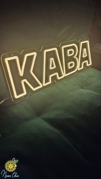 Неоновая Led вывеска Кава 19х61см кавуся фото
