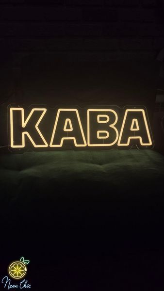 Неоновая Led вывеска Кава 19х61см кавуся фото