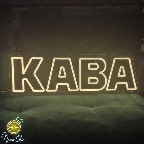 Неоновая Led вывеска Кава 19х61см кавуся фото