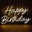 Неоновая Led вывескаHappy Birthday 100х64cм свято1 фото