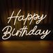 Неоновая Led вывескаHappy Birthday 100х64cм свято1 фото 1