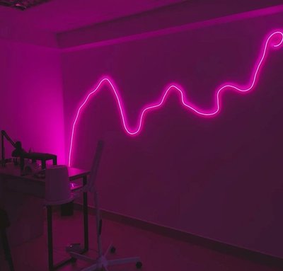 Набір LED Neon Flex 12v 3м + блок живлення 3А Рожевий №54 фото