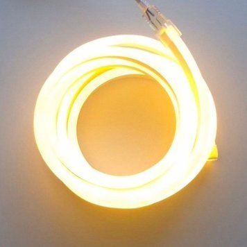 Набір LED Neon Теплий Білий 8х16мм 220v 3м + адаптер живлення №53-3/5/10 фото