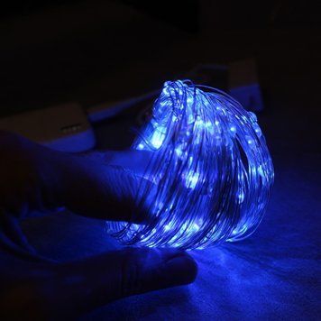 Гірлянда Роса 200 LED 20м, реле 8 режимів +USB Синій 1902 фото