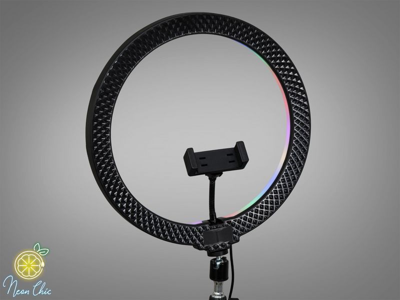 Кільцева RGB селфі лампа 25см, без штативу USB sl-rgb фото