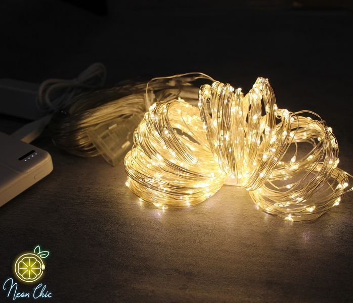 Гірлянда Штора Роса 3х2м Тепла біла від USB 20 ліній з пультом шр фото