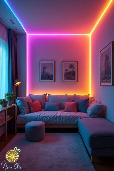 Готовий комплект RGB Smart LED Neon 5 м USB з пультом та кріпленням  прям.неонкомпл. фото