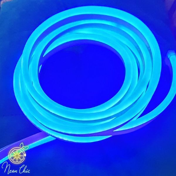 Набір LED Neon Синій 8х16мм 220v 3м + адаптер живлення №53-3/5/10 фото