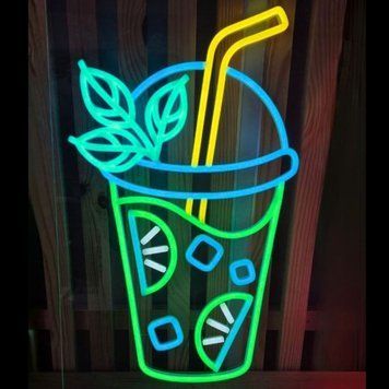 Неонова Вивіска Мохіто стакан 27х46см мохіто фото