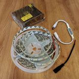 Комплект стрічка LED IP65 SMD 5050 біла 5м + контролер + блок живлення 6,66 А бкомп5 фото