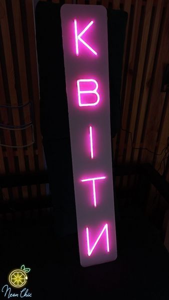 Неоновая Led вывескаЦветы вертикальная 120*20см герметик+пульт квіти фото