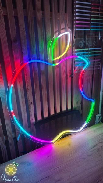 Неонова LED вивіска RGB Apple 70х78см 1022447 фото