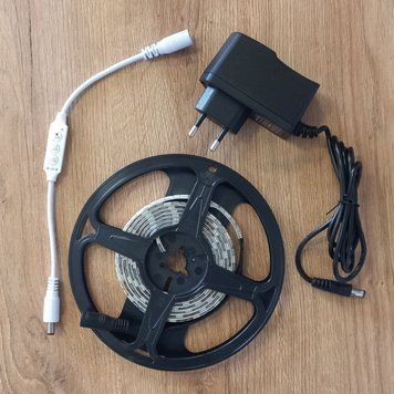 Комплект лента LED IP65 SMD 5050 белая 1,5м + контроллер + блок питания 2А бкомп фото