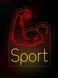 Неоновая вывеска Sport бицепс 50х73см спорт фото 2