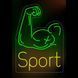 Неонова Вивіска Sport біцепс 50х73см спорт фото 1