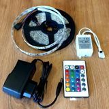 Комплект стрічка LED IP65 SMD 5050 RGB 1,5 м + контролер + блок живлення 2А ргбкомп фото