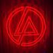 Неонова вивіска з логотипом музичного гурту Linkin Park 40х40см з сенсором музика фото 1