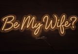 Неоновая вывеска Be my wife? 100х30см кохаю.тебе фото