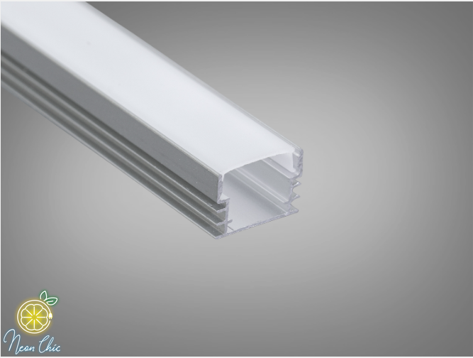 Профіль для LED стрічки прямий накладний 1.2х1.7 см з подвійним каналом 2м профіль.наклад фото