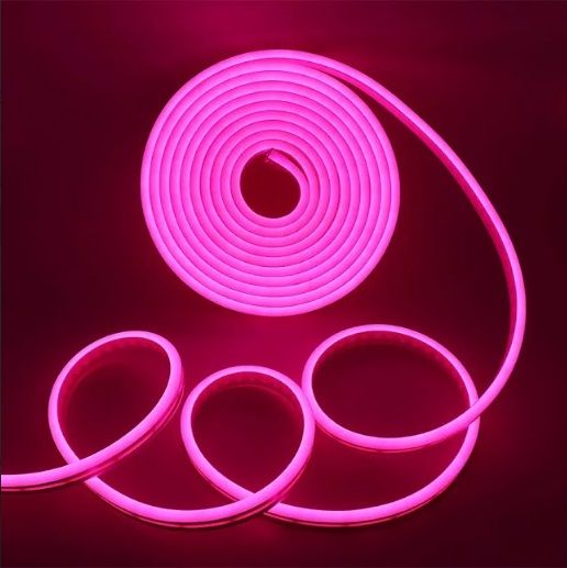 LED Neon стрічка Flex 12v Рожевий л фото