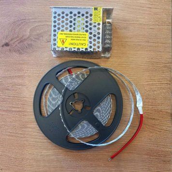 Комплект лента LED IP20 SMD2835 120l/m 5м + блок питания 5А в асортименте Синий с фото