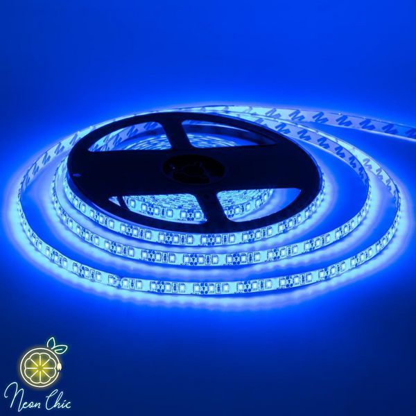 Комплект лента LED IP20 SMD2835 120l/m 5м + блок питания 5А в асортименте Синий с фото