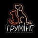 Неоновые вывески для зоомагазинов и груминг-салонов Груминг 36х36см зоовивіски фото 1