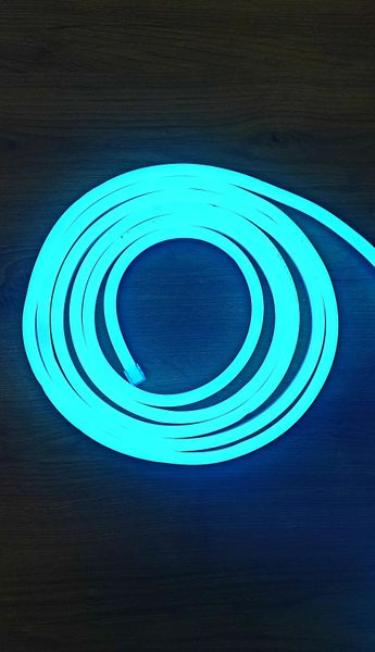 LED Neon стрічка Flex 12v Блакитний л фото