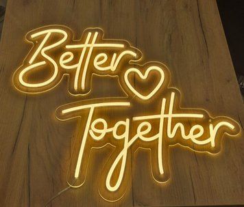 Неонова вивіска Better Together 65х50см кохаю.тебе фото