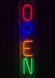 Неоновая Led вывеска Open вертикальная 70х14см open фото 1
