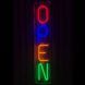 Неонова LED вивіска Open вертикальна 70х14см open фото 1
