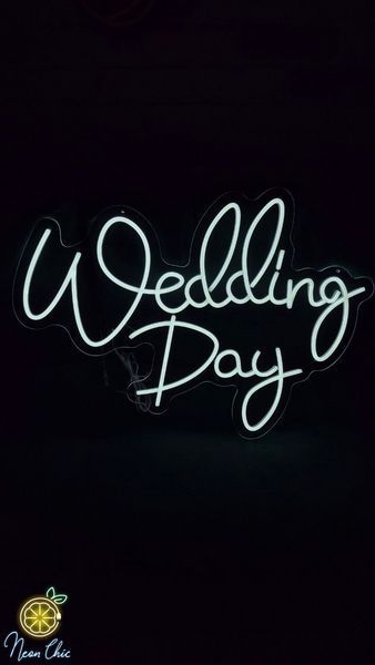 Неоновая вывеска Wedding Day 65&times;50 см кохаю.тебе фото