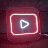 Неонова LED вивіска YouTube 250х250мм ютюб фото