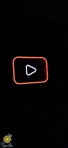 Неонова LED вивіска YouTube 250х250мм ютюб фото