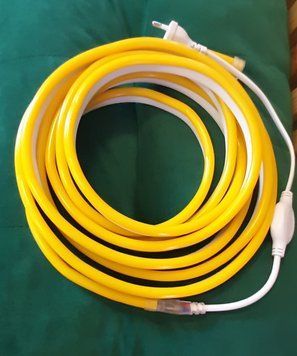 Сборка LED Неон Желтый 8х16мм 220v 10м + адаптер питания №53-3/5/10 фото