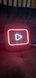 Неонова LED вивіска YouTube 250х250мм ютюб фото 2