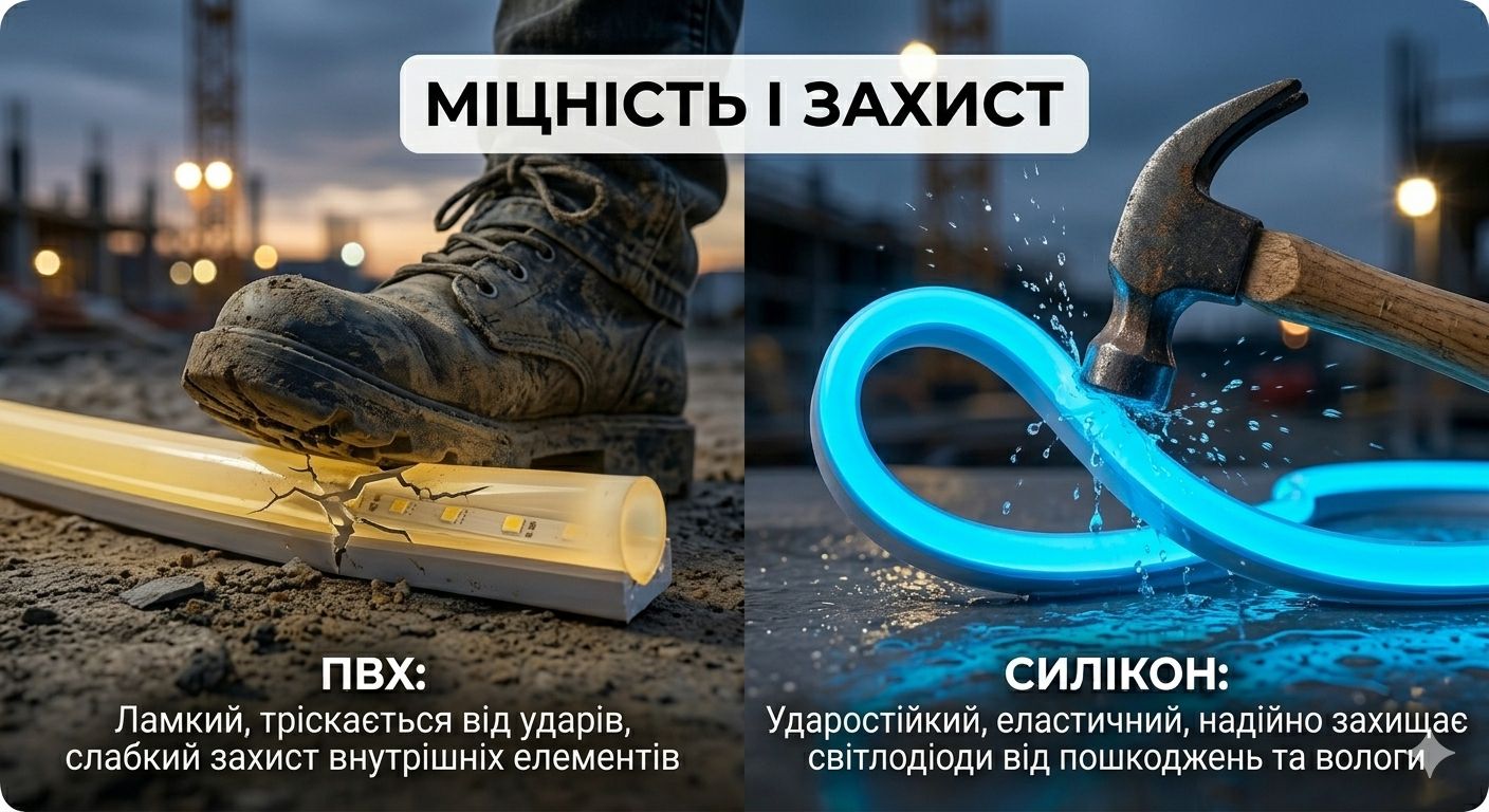 порівняння міцності та захисту пвх та силікону