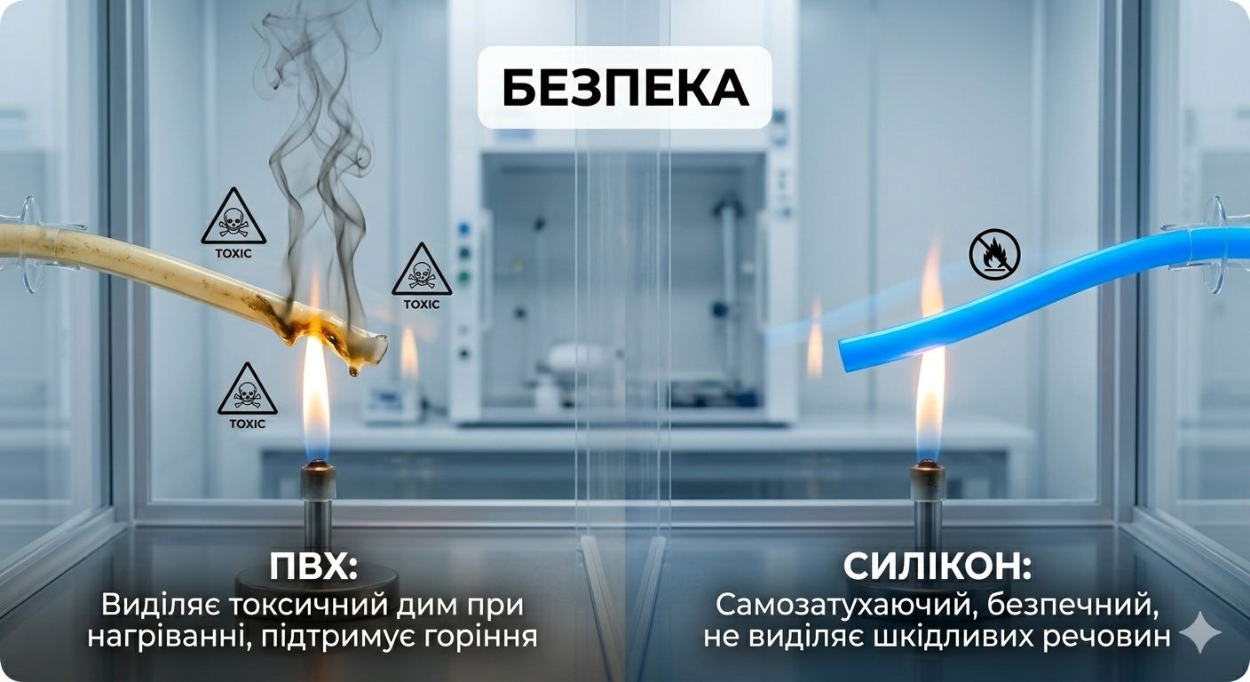 порівняння безпеки пвх та силікону